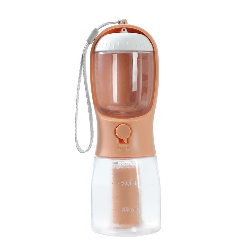 3-in-1 Portable Dog Water Bottle with Food Box & Waste Bag Holder