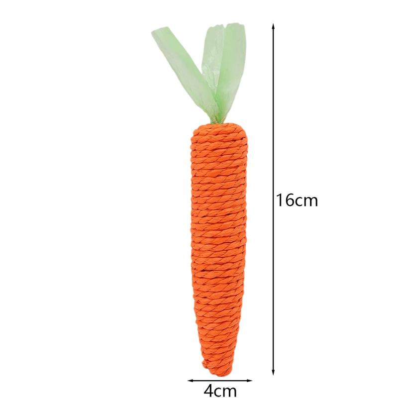Cat Toy Carrot Paper Rope Chew Toys Bite Resistant Scratcher Clean Teeth Interactive Play Cat Carrot Chew Toy Home Pet Products