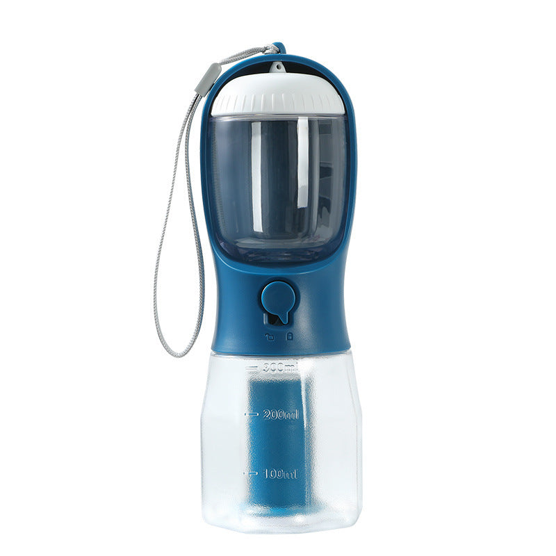 3-in-1 Portable Dog Water Bottle with Food Box & Waste Bag Holder
