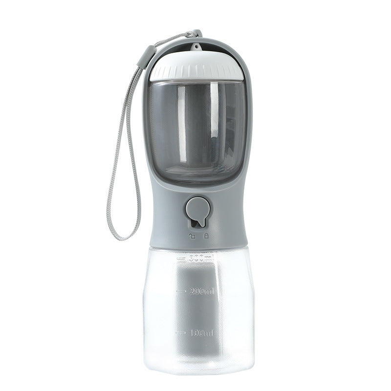 3-in-1 Portable Dog Water Bottle with Food Box & Waste Bag Holder