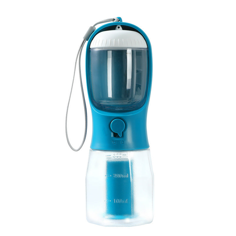 3-in-1 Portable Dog Water Bottle with Food Box & Waste Bag Holder