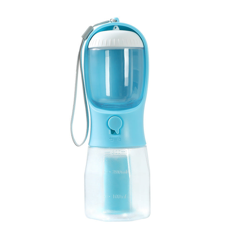 3-in-1 Portable Dog Water Bottle with Food Box & Waste Bag Holder