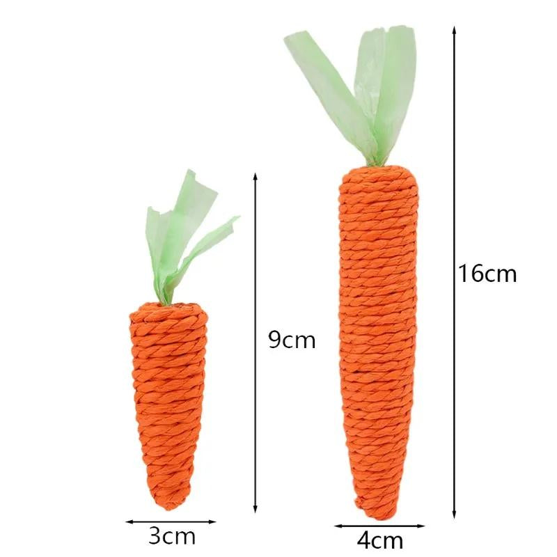 Cat Toy Carrot Paper Rope Chew Toys Bite Resistant Scratcher Clean Teeth Interactive Play Cat Carrot Chew Toy Home Pet Products
