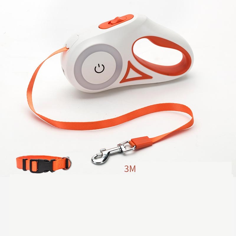 Retractable Dog Leash & Collar Set with LED Light