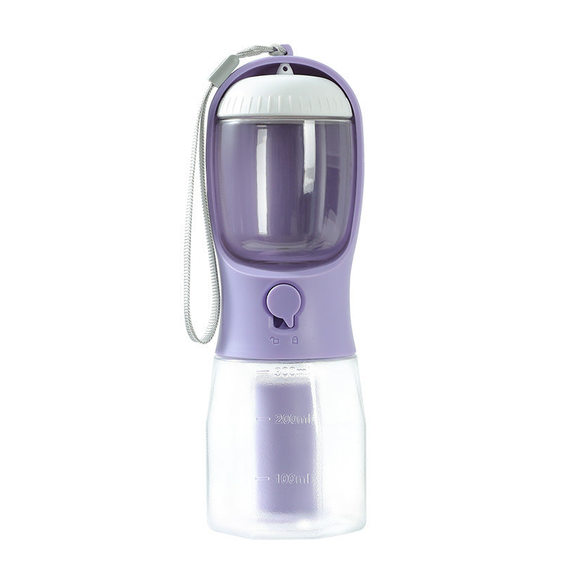 3-in-1 Portable Dog Water Bottle with Food Box & Waste Bag Holder