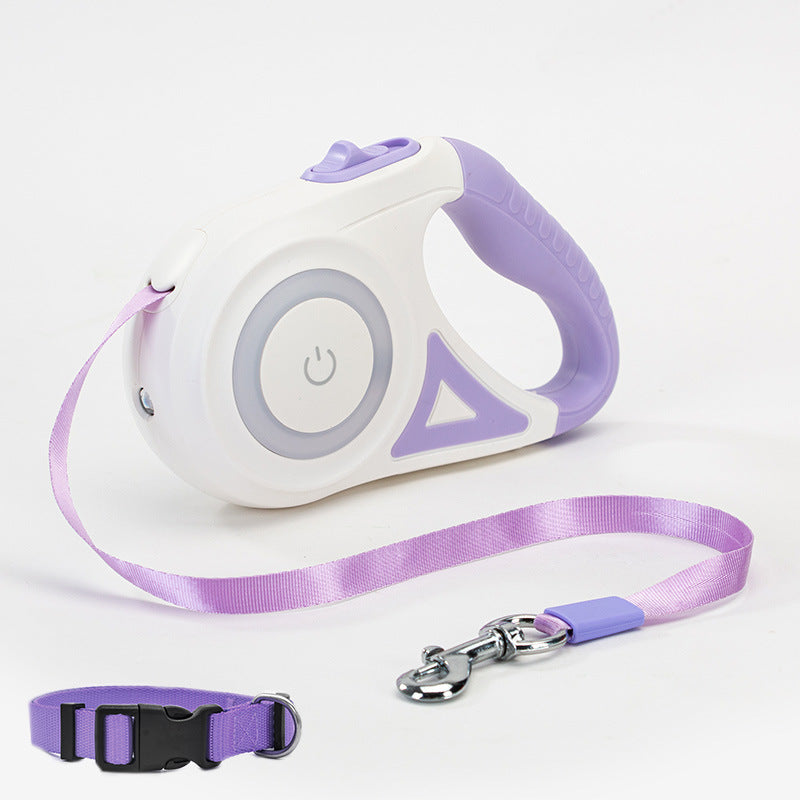 Retractable Dog Leash & Collar Set with LED Light