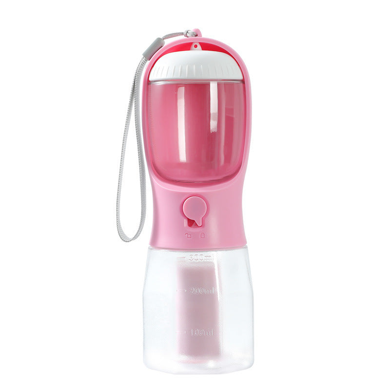 3-in-1 Portable Dog Water Bottle with Food Box & Waste Bag Holder