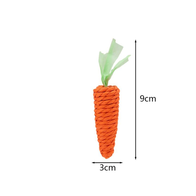 Cat Toy Carrot Paper Rope Chew Toys Bite Resistant Scratcher Clean Teeth Interactive Play Cat Carrot Chew Toy Home Pet Products
